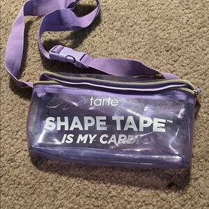 Tarte Purple waist bag with Clear Design and Strap